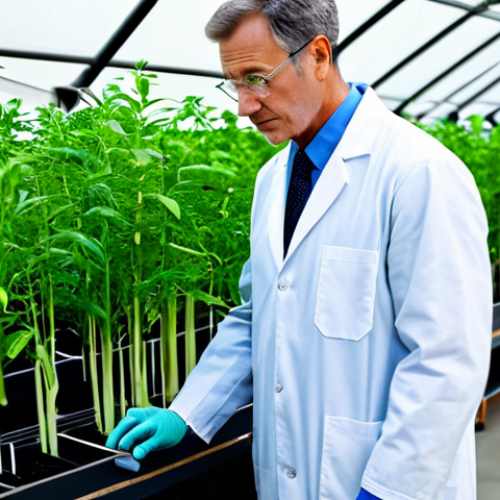 Home 9 **
"A professional scientist in a lab coat, fully clothed, examining a carbon capture device with green plants visible in the background, appropriate attire, safe for work, perfect anatomy, correct proportions, professional lighting, demonstrating climate change solutions, serious expression, modest, family-friendly"
**