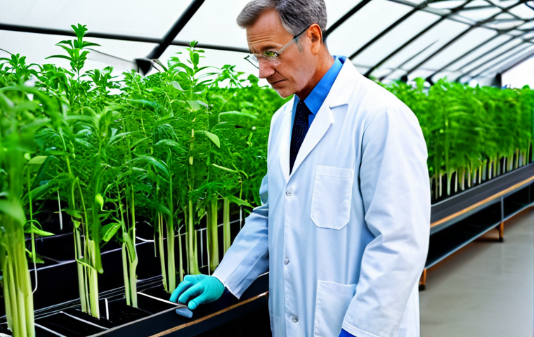 **
"A professional scientist in a lab coat, fully clothed, examining a carbon capture device with green plants visible in the background, appropriate attire, safe for work, perfect anatomy, correct proportions, professional lighting, demonstrating climate change solutions, serious expression, modest, family-friendly"
**