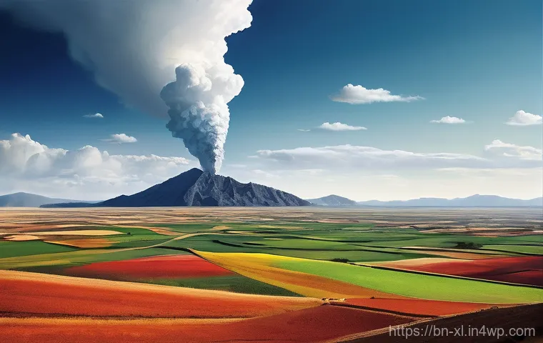 기후 엔지니어링의 정책 수립과 윤리적 고려사항 - **Prompt:** "A panoramic, epic landscape depicting a near-future Earth grappling with climate challe...