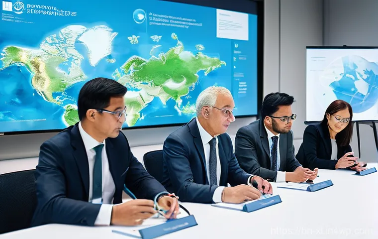 기후 엔지니어링의 법적 쟁점 - **Youth engaged in environmental restoration with renewable energy backdrop.**
    *   **Prompt:** "...