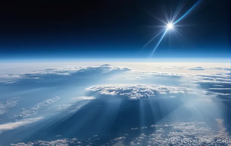 기후 엔지니어링의 재정적 지원과 윤리적 선택 - Image Prompt 1: Stratospheric Aerosol Injection - Cooling the Sky**